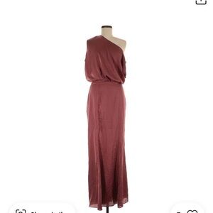 Elegant One-Shoulder Mauve Dress